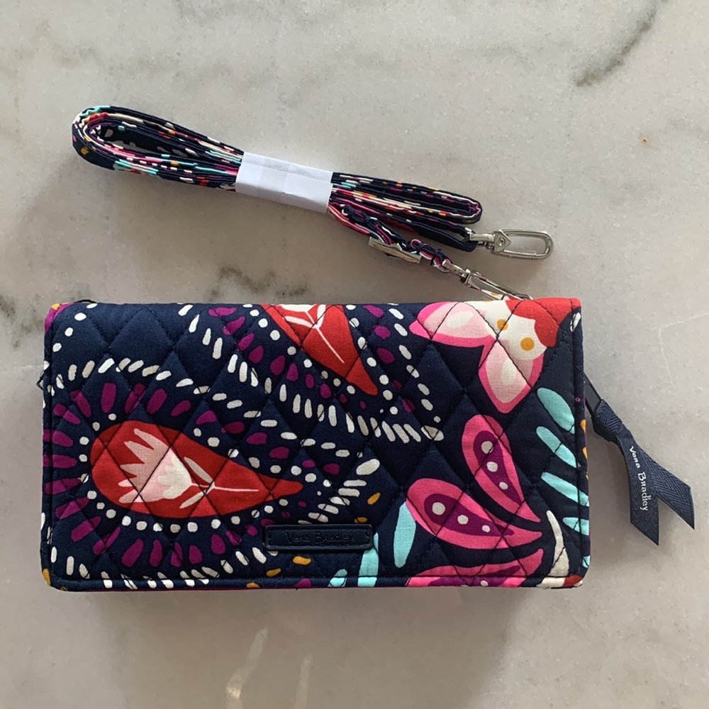Vera Bradley RFID Wristlet/Crossbody Wallet